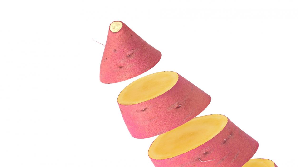 3D model Sweet Potato Red Cut