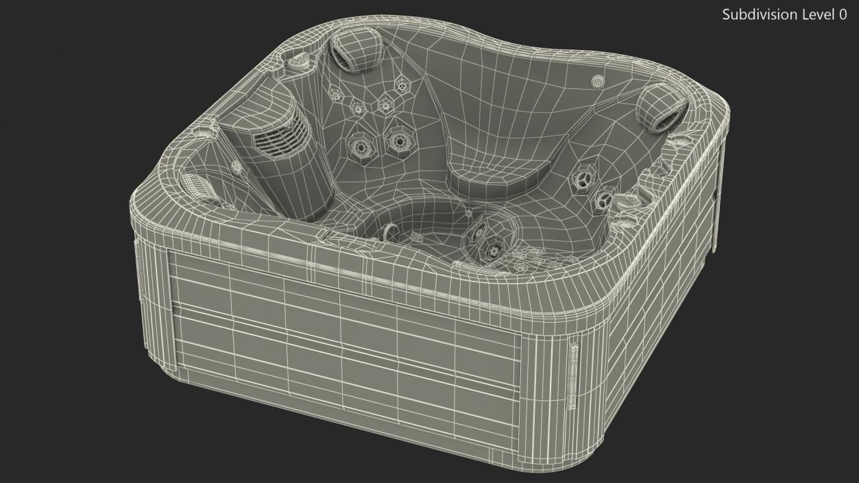 Jacuzzi J 335 Hot Tub Brown 3D