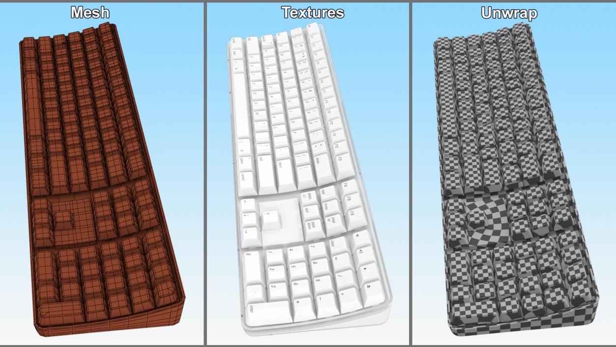 Apple Wireless Computer Keyboard 3D