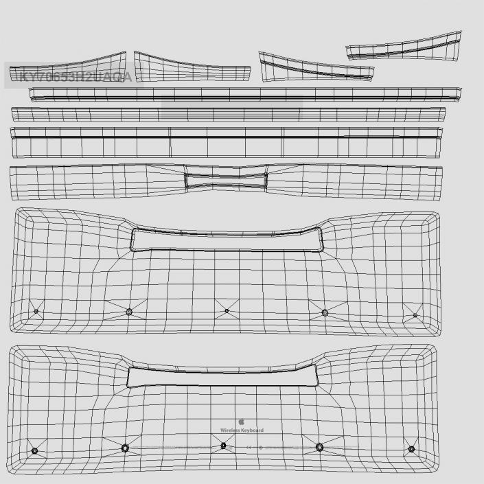 Apple Wireless Computer Keyboard 3D