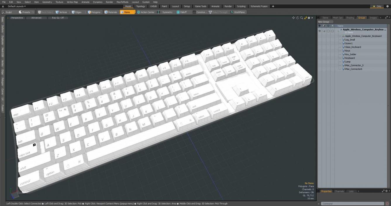 Apple Wireless Computer Keyboard 3D