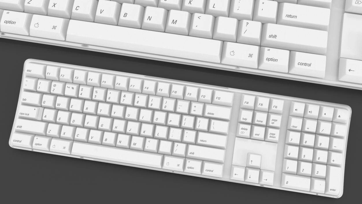 Apple Wireless Computer Keyboard 3D