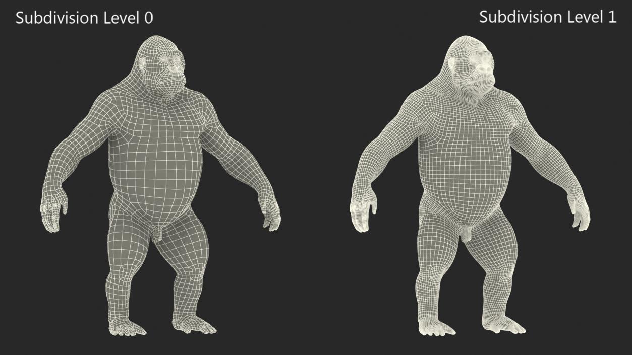 3D Gorilla Basic Pose model