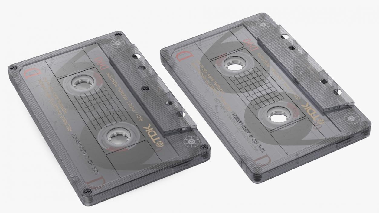 3D TDK D90 Cassette Tape