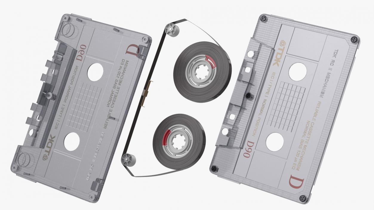 3D TDK D90 Cassette Tape