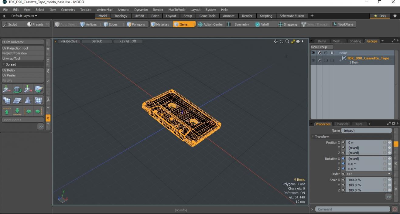 3D TDK D90 Cassette Tape