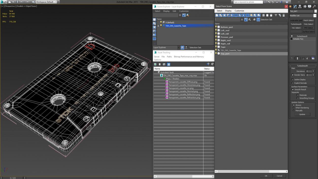 3D TDK D90 Cassette Tape