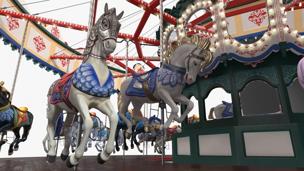 Amusment Park Carousel 3D