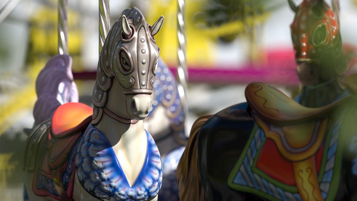 Amusment Park Carousel 3D