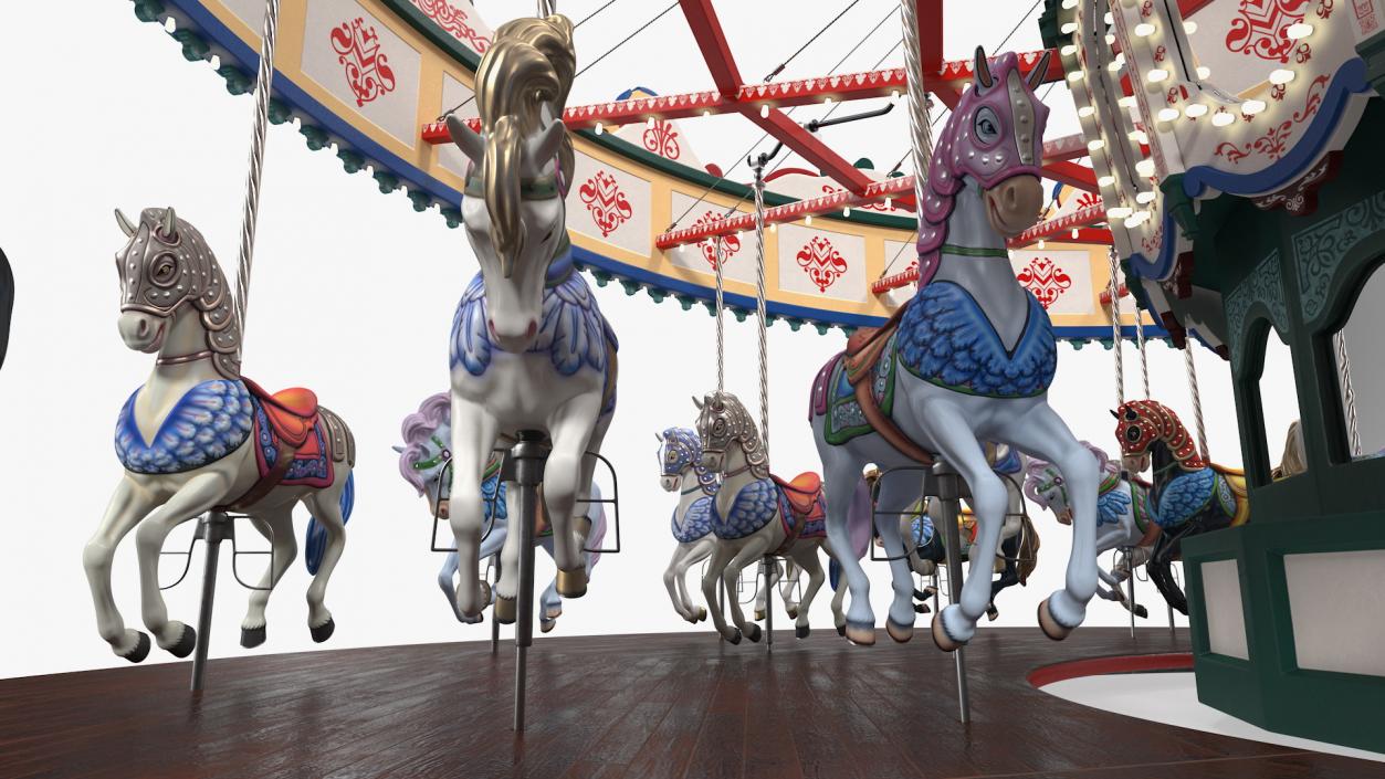 Amusment Park Carousel 3D