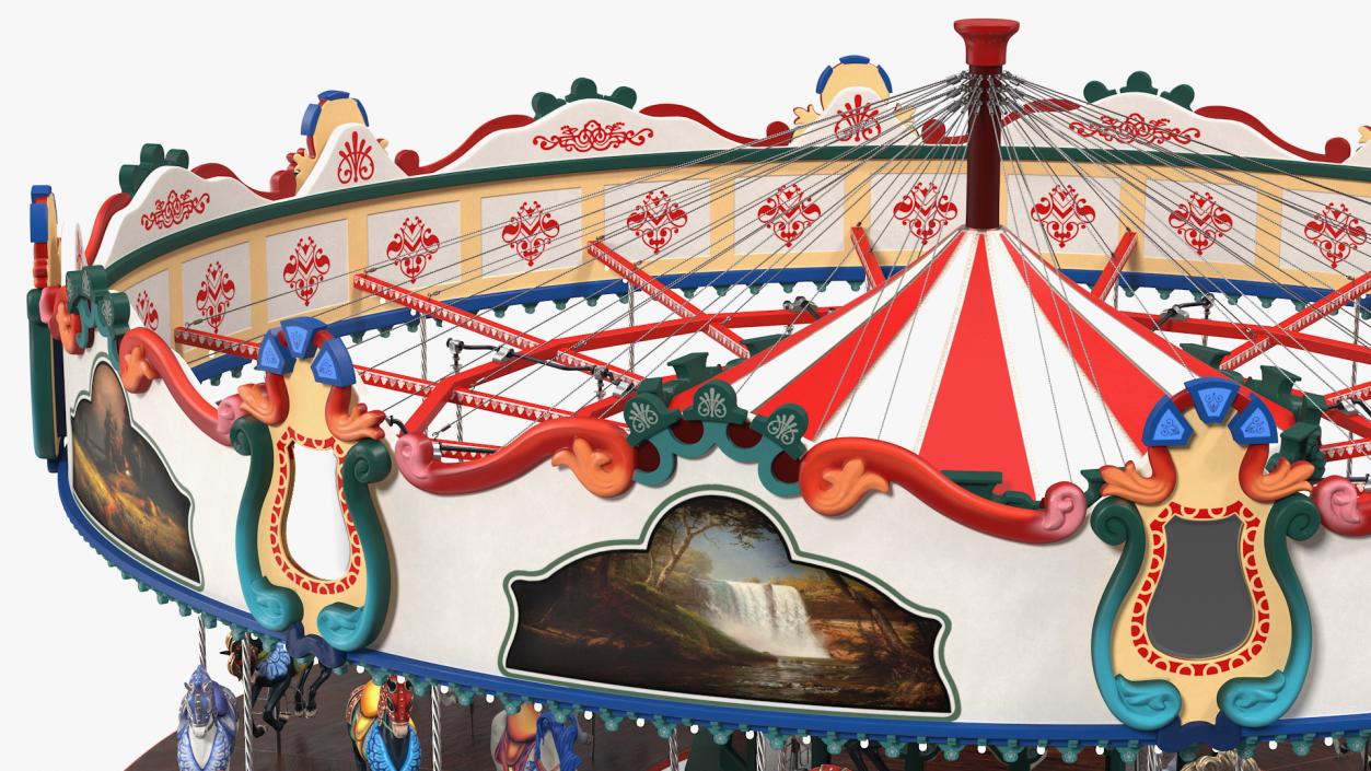 Amusment Park Carousel 3D