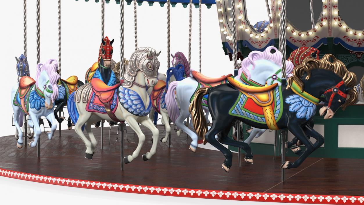 Amusment Park Carousel 3D