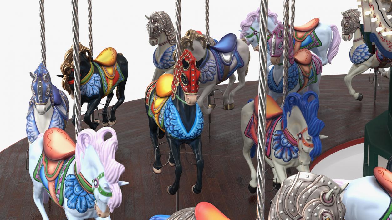 Amusment Park Carousel 3D