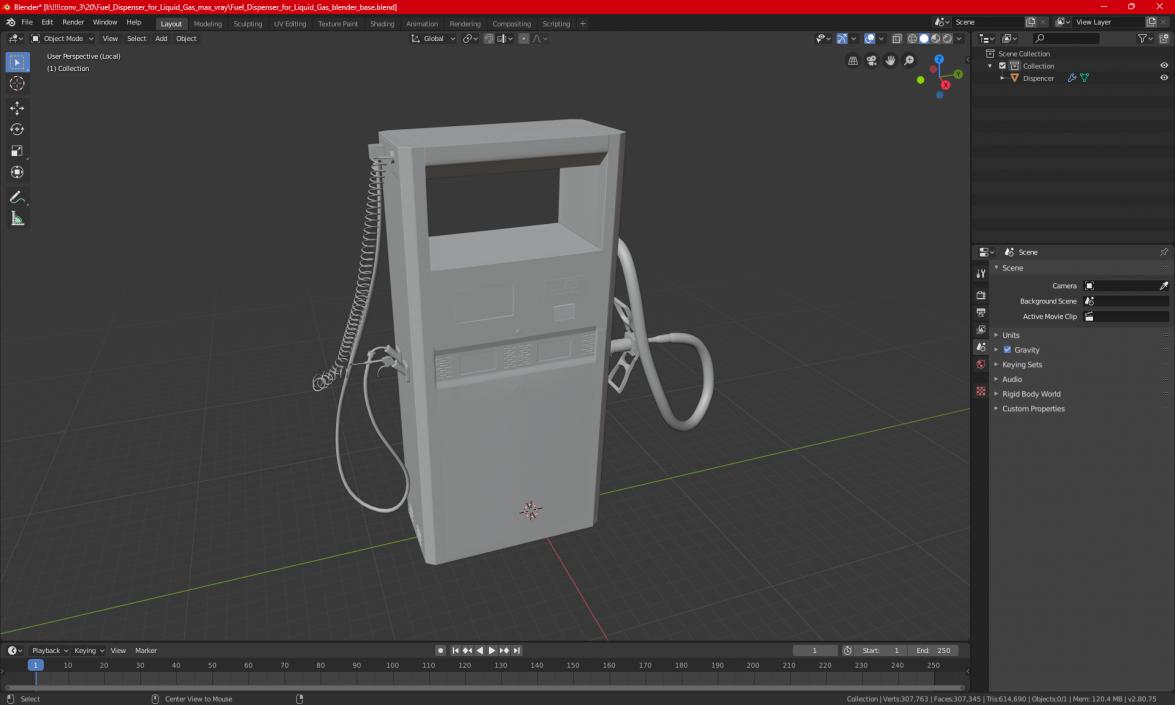 Fuel Dispenser for Liquid Gas 3D model