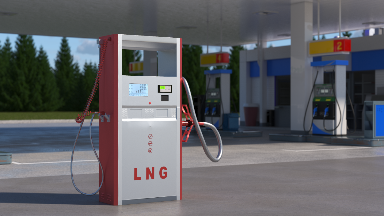 Fuel Dispenser for Liquid Gas 3D model