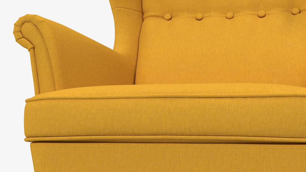 Strandmon Yellow Wing Chair 3D