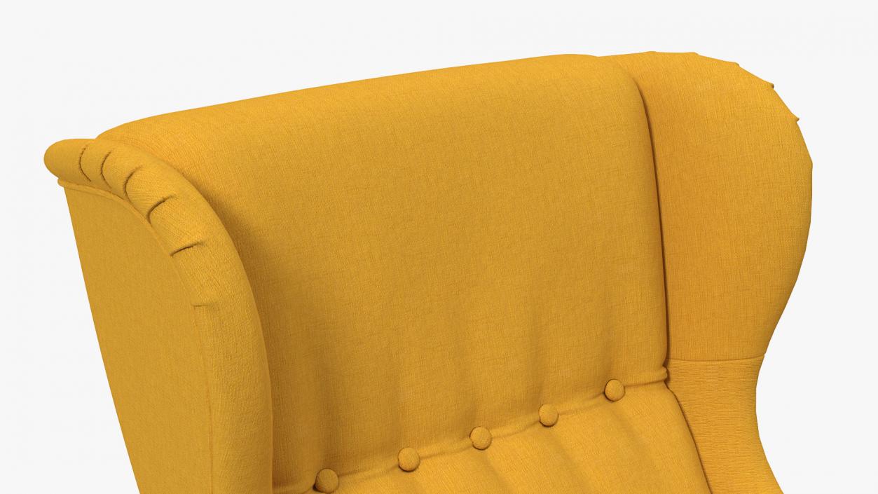 Strandmon Yellow Wing Chair 3D