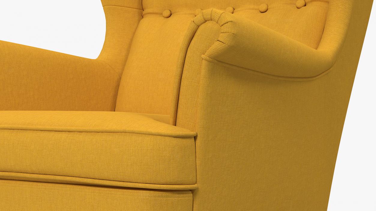 Strandmon Yellow Wing Chair 3D