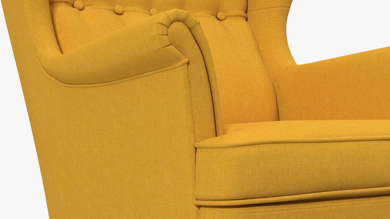 Strandmon Yellow Wing Chair 3D