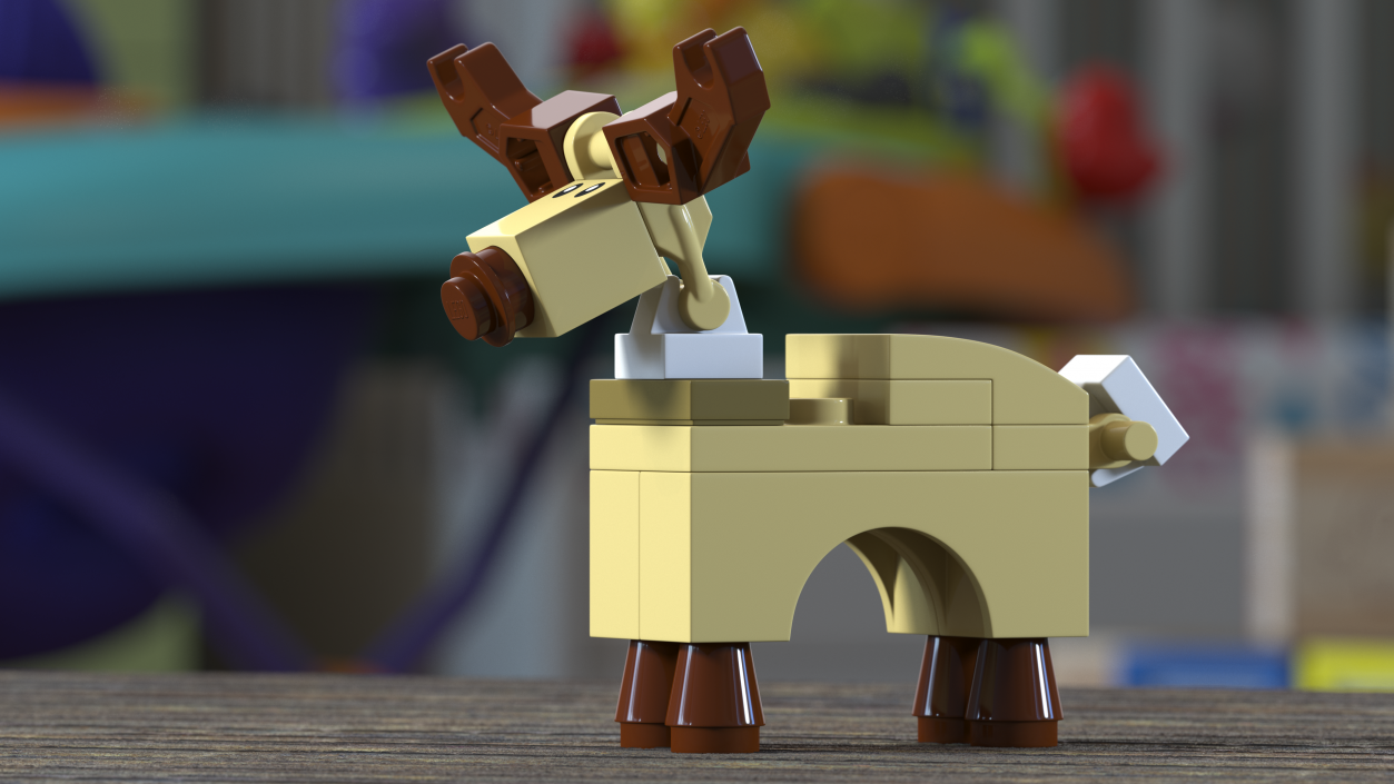 Lego Reindeer Minifigure 3D model