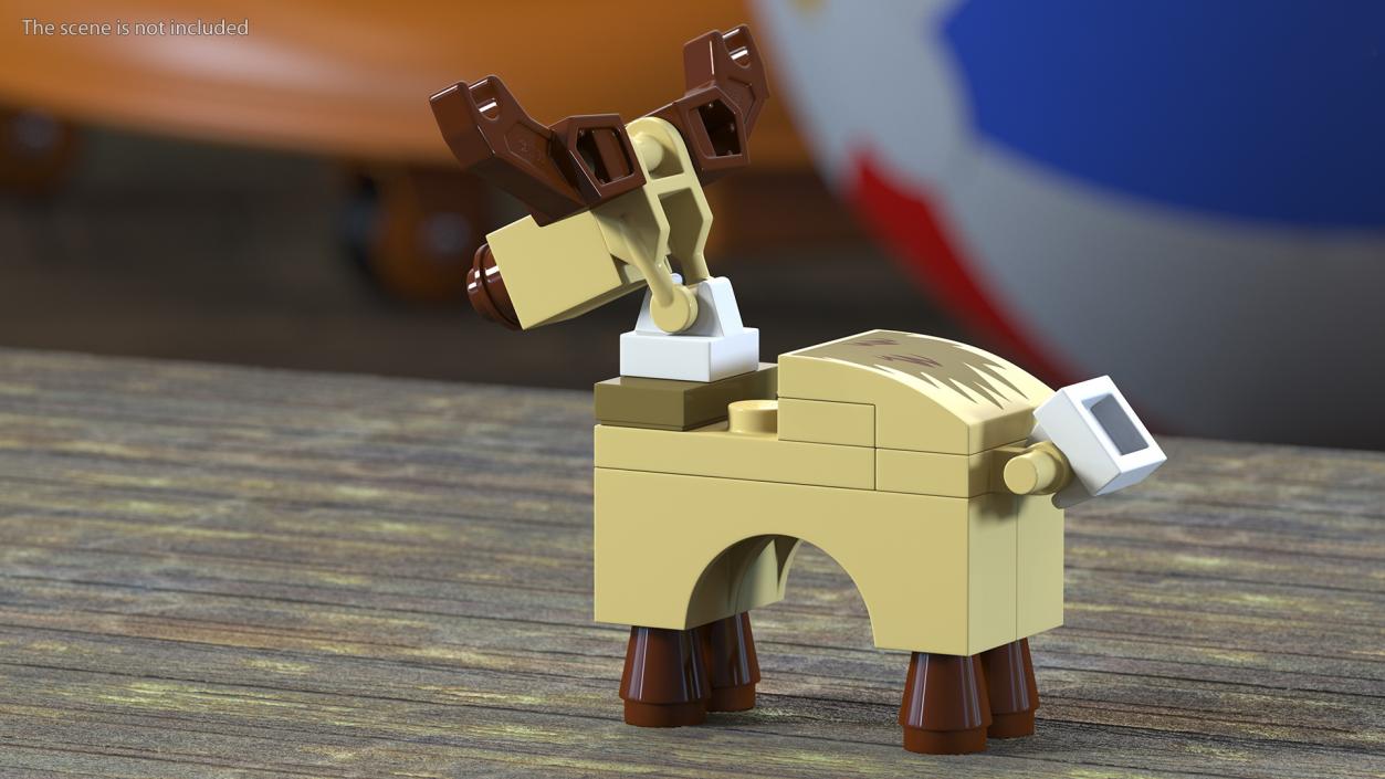 Lego Reindeer Minifigure 3D model