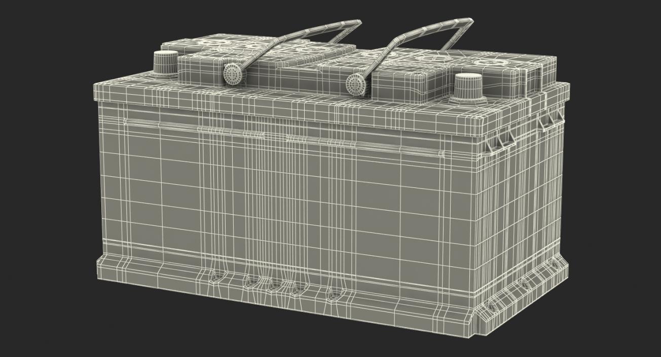 12 Volt Car Battery 3D model