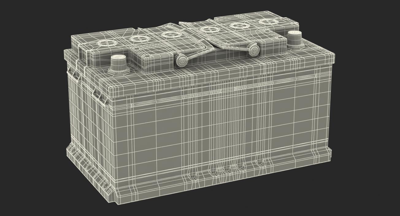 12 Volt Car Battery 3D model