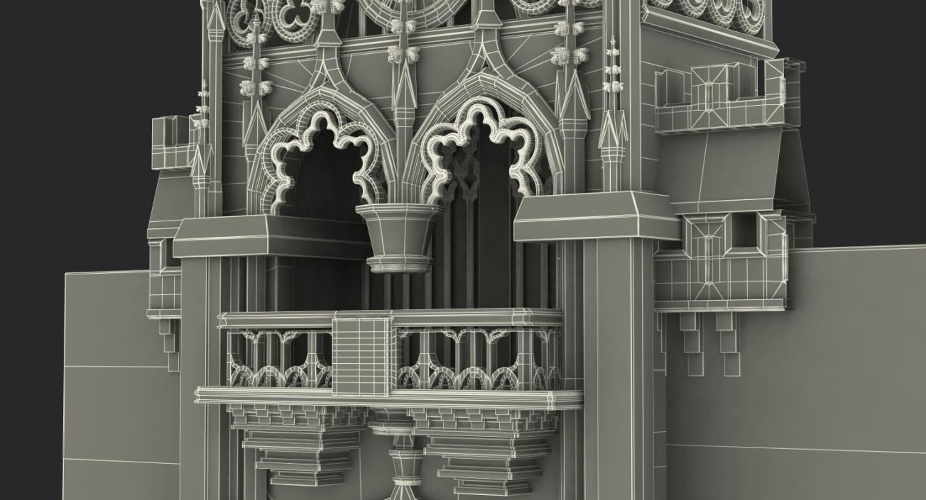 3D Castle Entrance with Clock