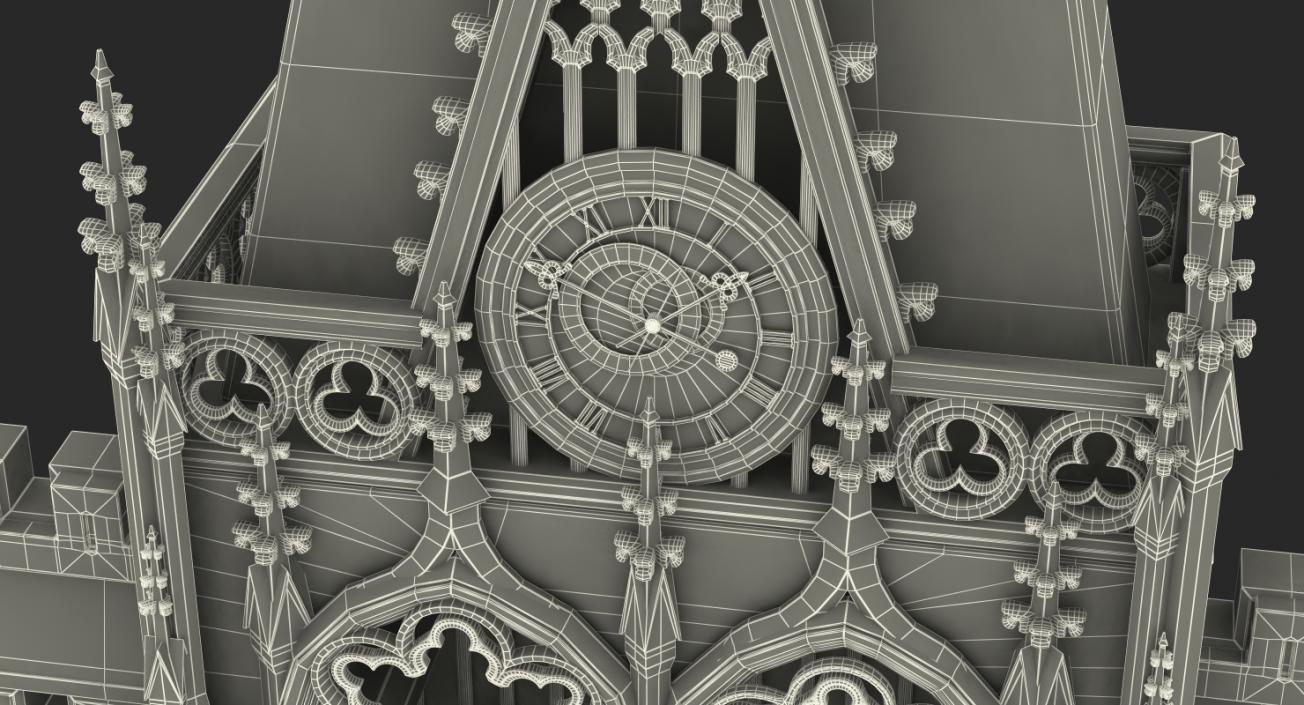 3D Castle Entrance with Clock