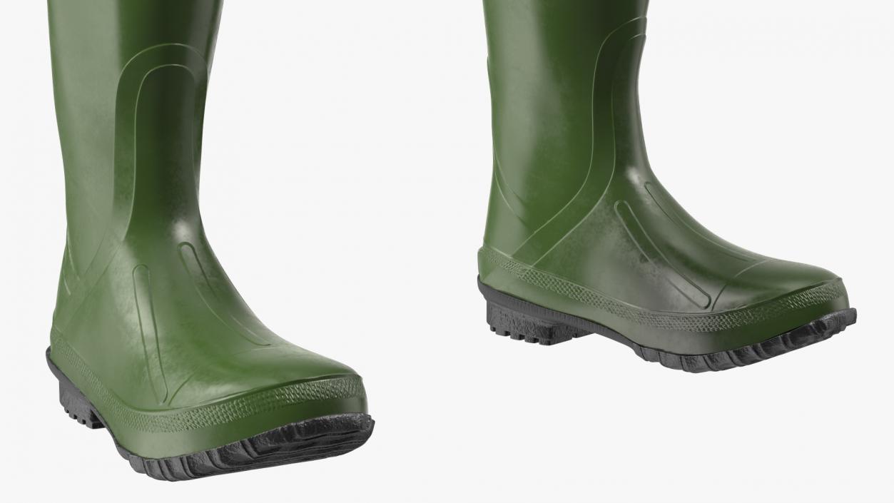 3D Hip Boot for Hunting and Fishing Green model