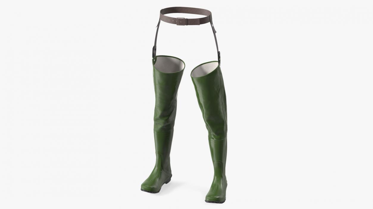 3D Hip Boot for Hunting and Fishing Green model