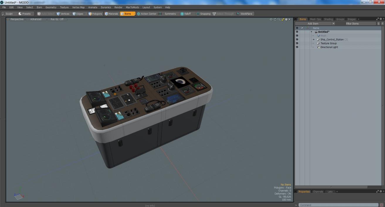 3D model Ship Control Station