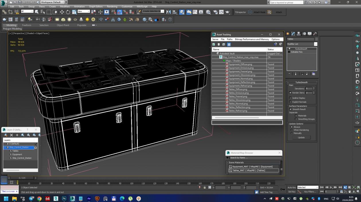 3D model Ship Control Station