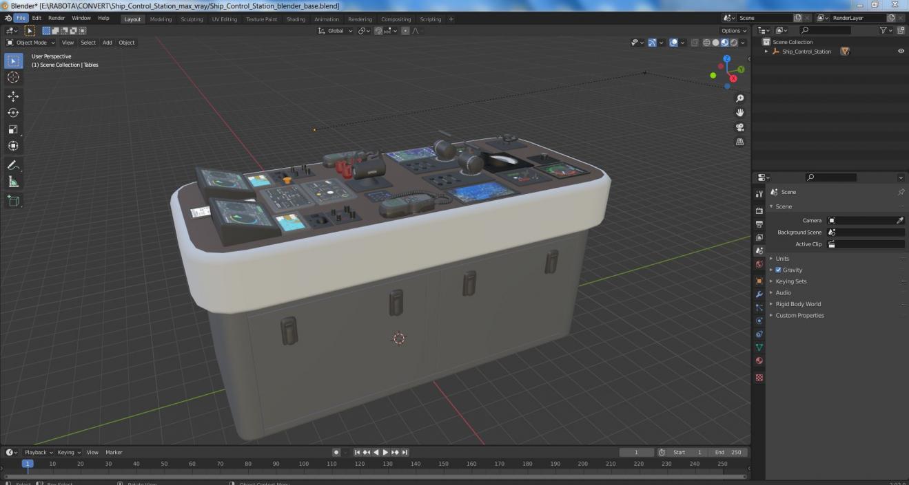 3D model Ship Control Station