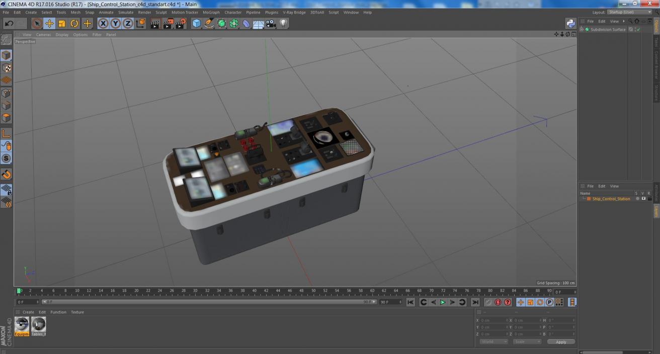 3D model Ship Control Station