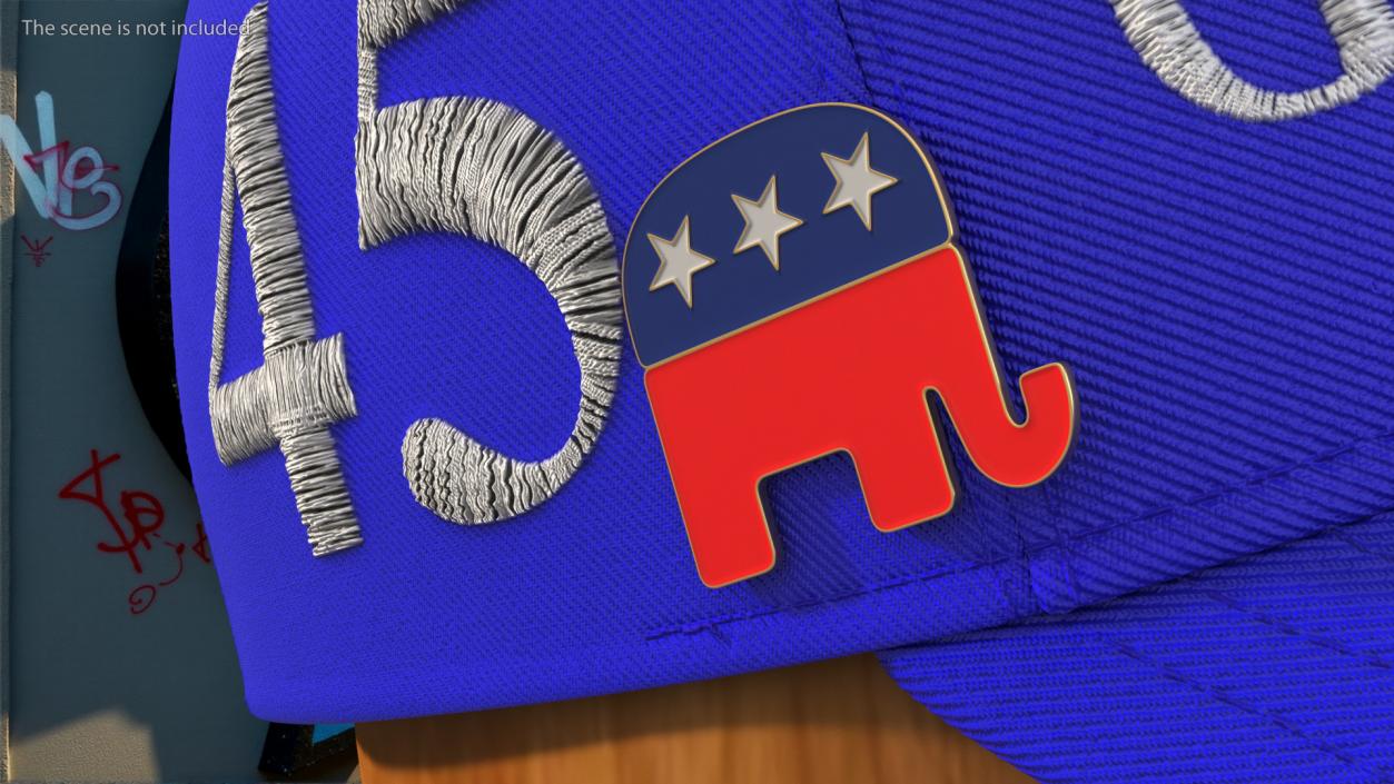 3D model Republican Party Symbol on Trump Baseball Cap