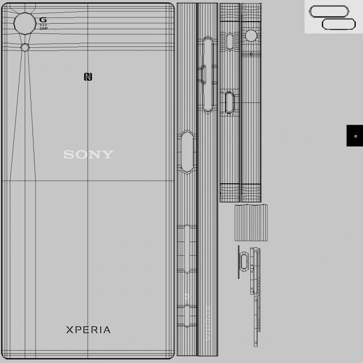 3D model Sony Xperia Z5 White