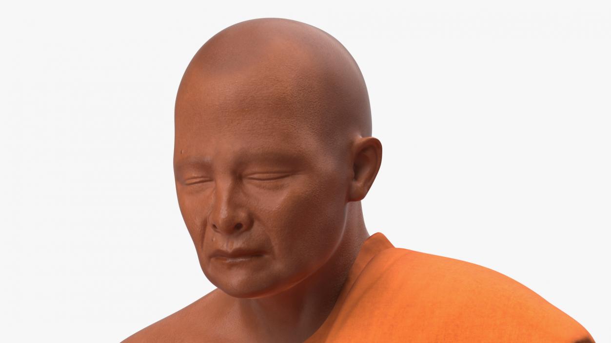 3D model Buddhist Monk with Prayer Wheels Collection 2