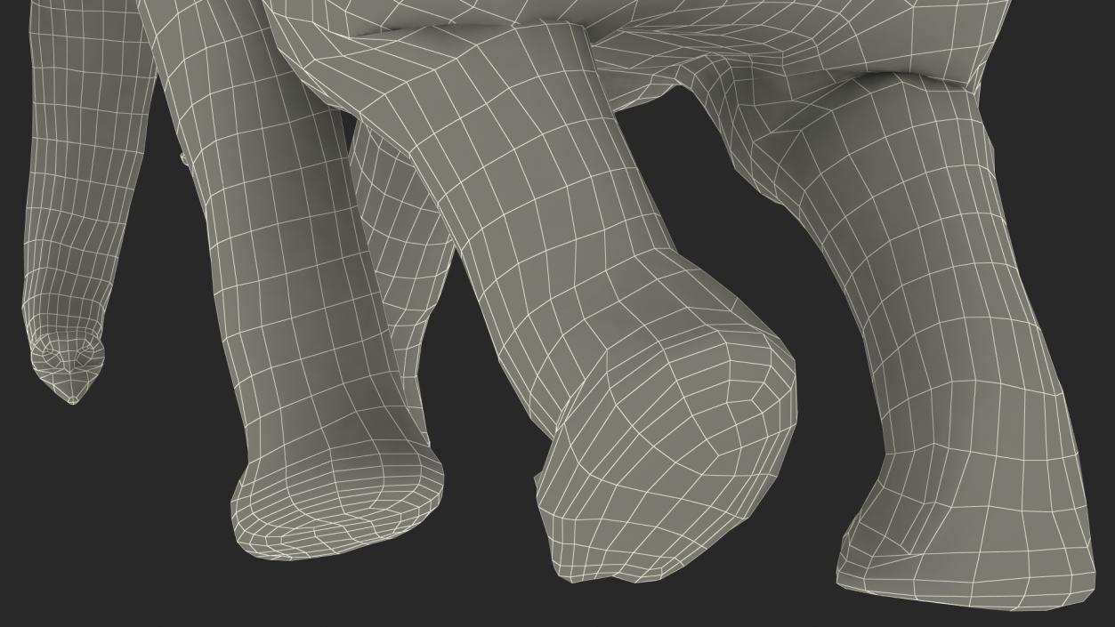 3D Animated Elephant Running Fur Rigged