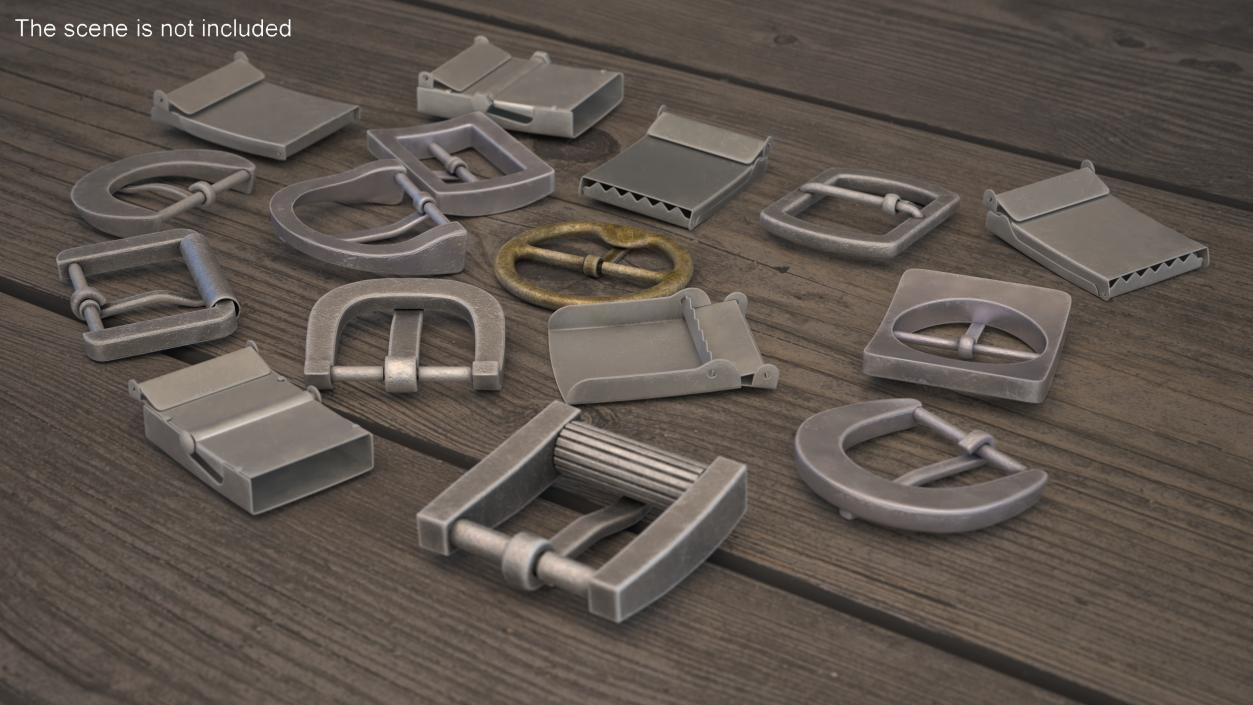 3D Used Belt Bucklers model