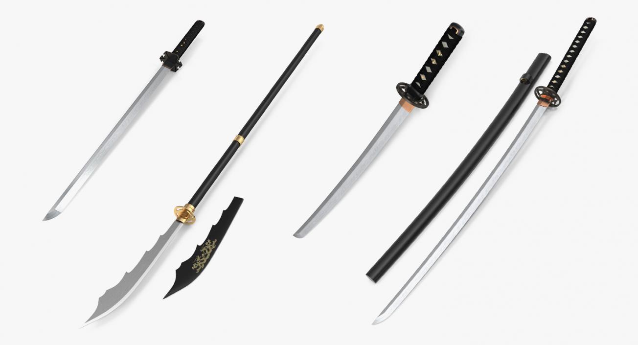 3D Japanese Swords Collection