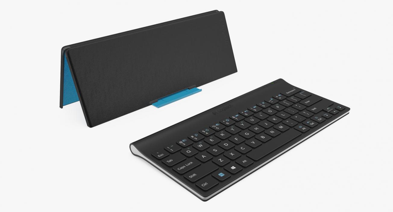 Logitech Tablet Keyboard with Cover Rigged 3D