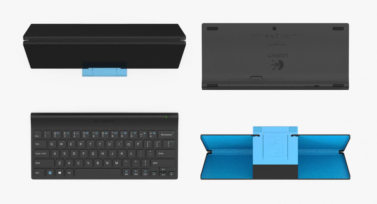 Logitech Tablet Keyboard with Cover Rigged 3D