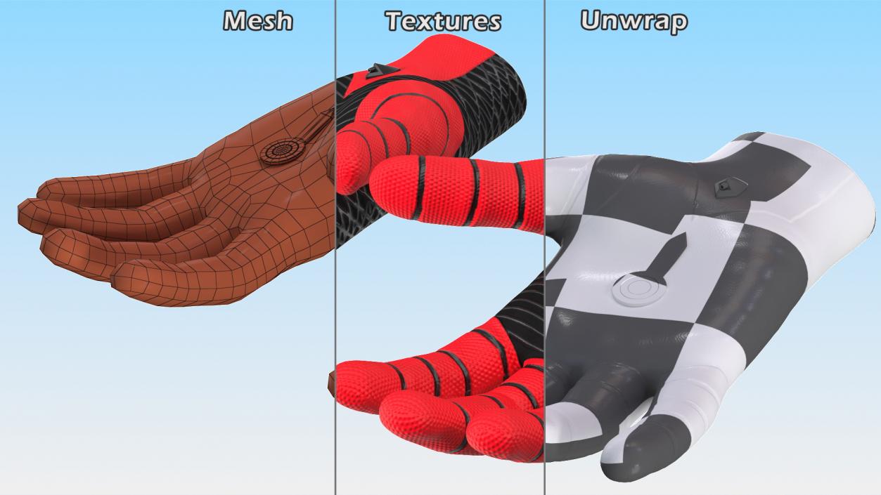 Spider Man Gloves 3D