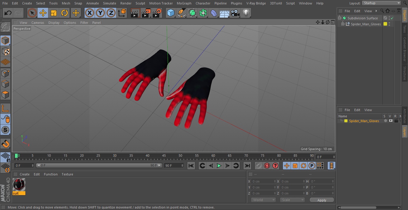 Spider Man Gloves 3D