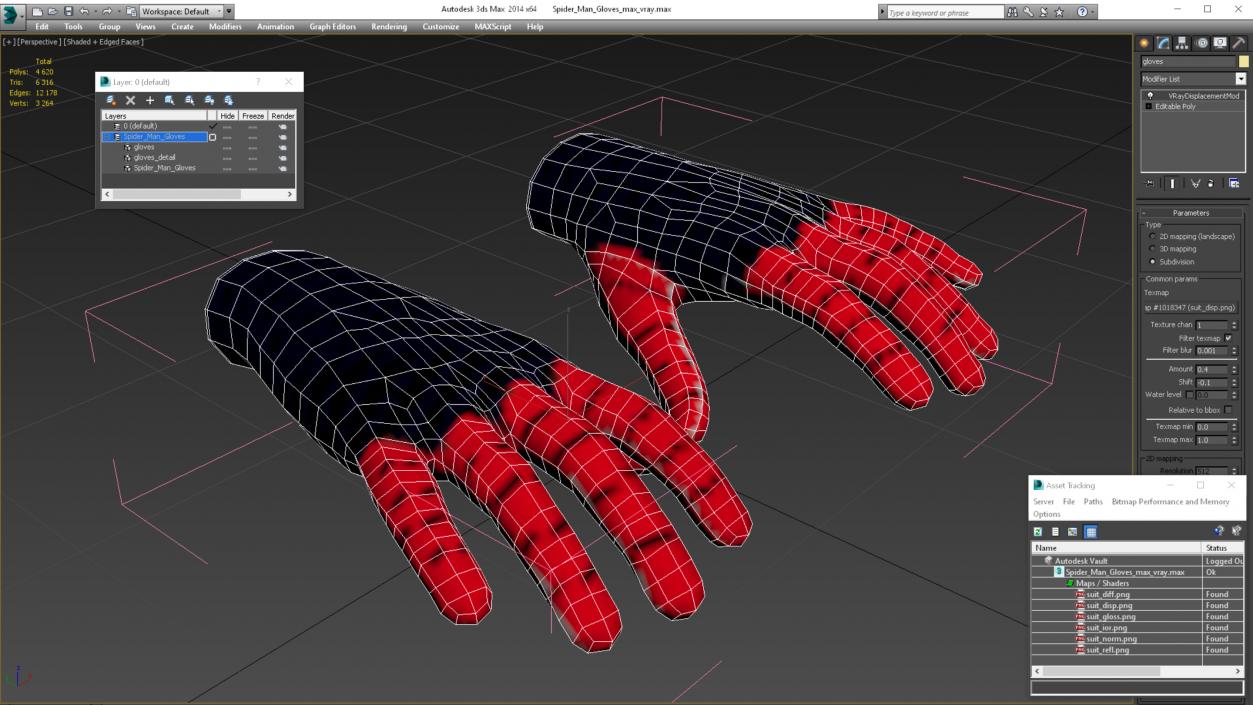 Spider Man Gloves 3D