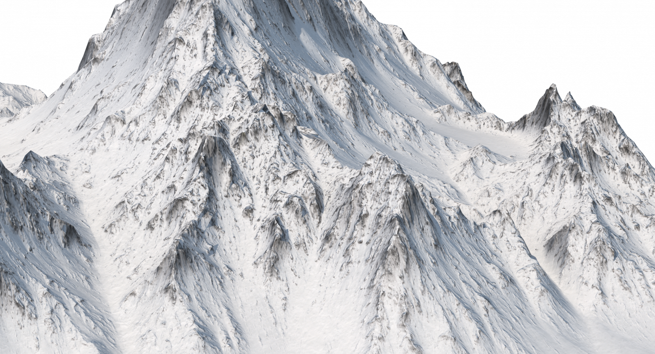 3D Snow Mountain model