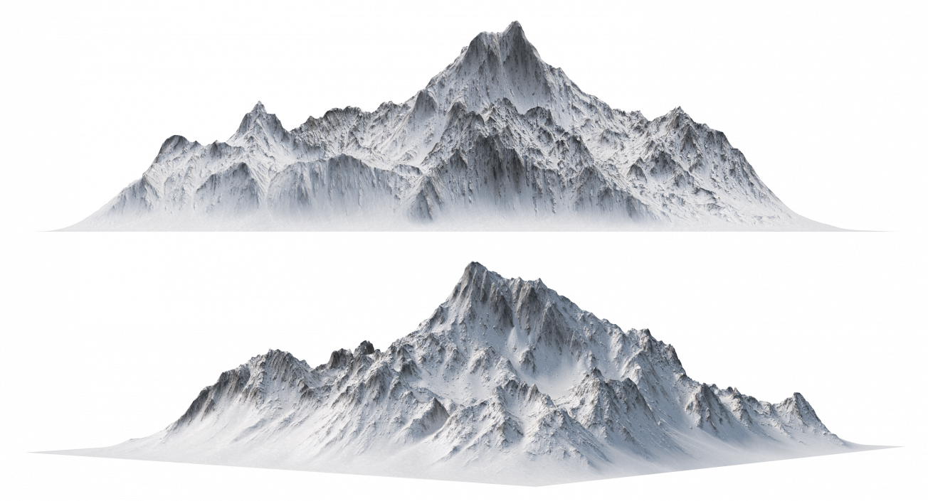 3D Snow Mountain model