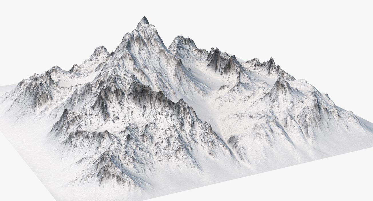 3D Snow Mountain model