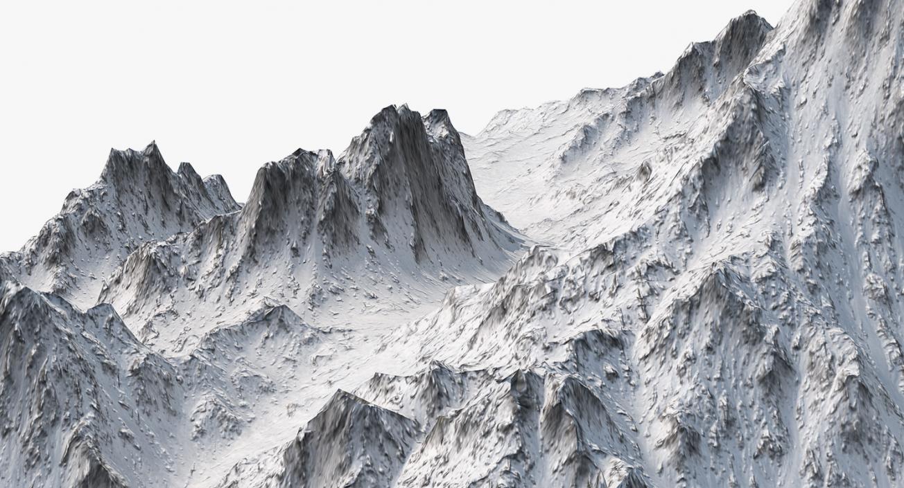 3D Snow Mountain model